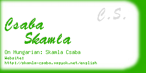 csaba skamla business card